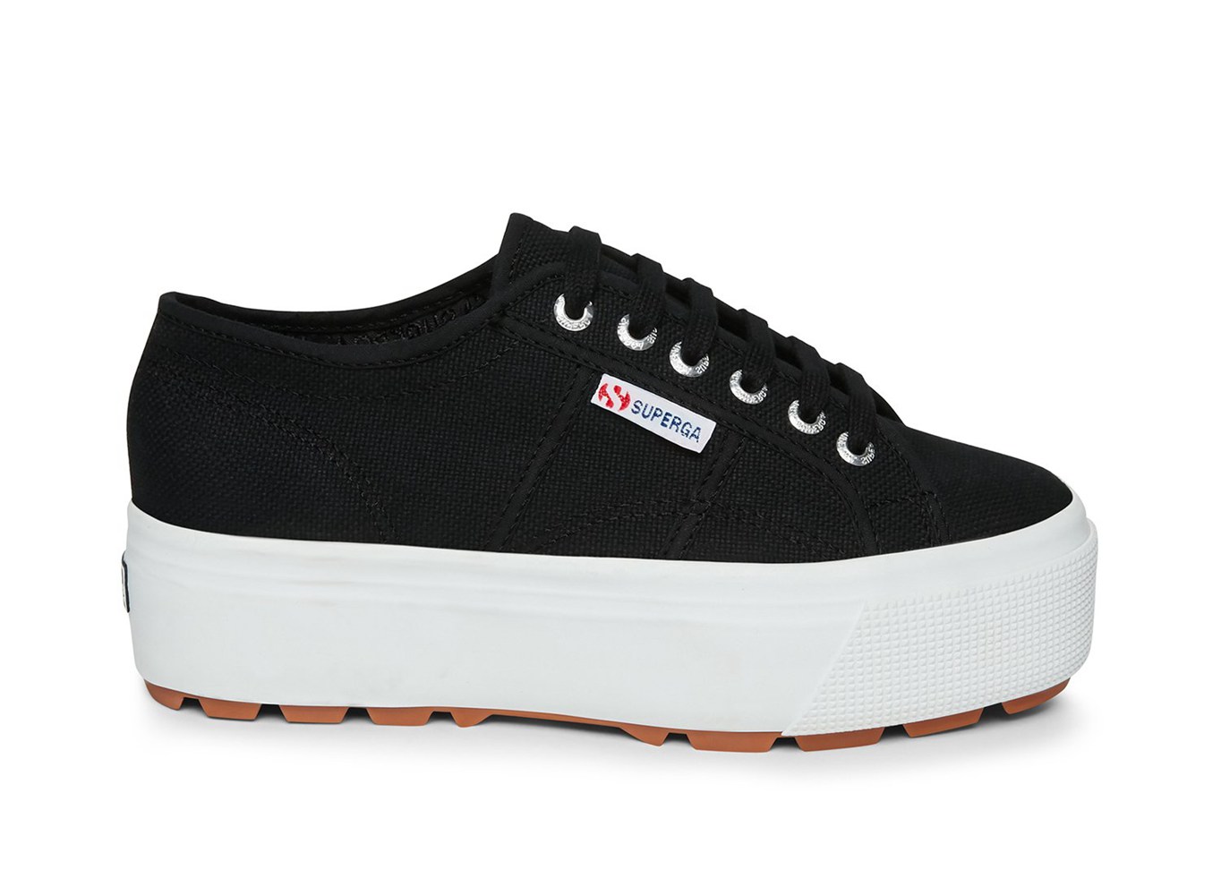 Zapatillas Superga Mujer Negras/Blancas - 2790 Tank - 241756APD